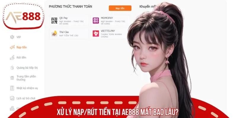 Giao dịch tại đây được xử lý nhanh trong 5 - 15 phút tùy phương thức