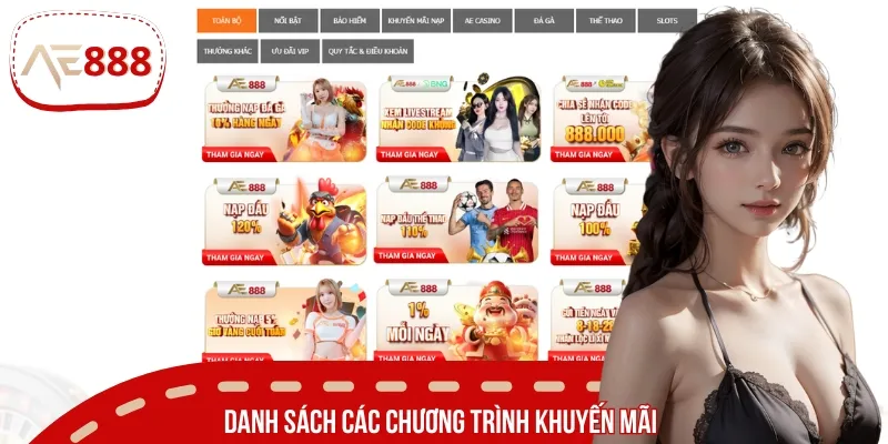 Các chương trình ưu đãi đang được nhà cái triển khai mỗi ngày