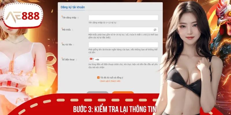 Sau khi kiểm tra toàn bộ thông tin, bet thủ sẽ chỉ cần hoàn tất
